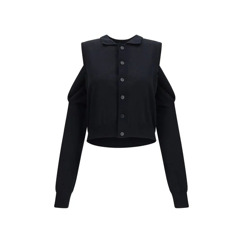 ALAINPAUL Black Cotton Cardigan