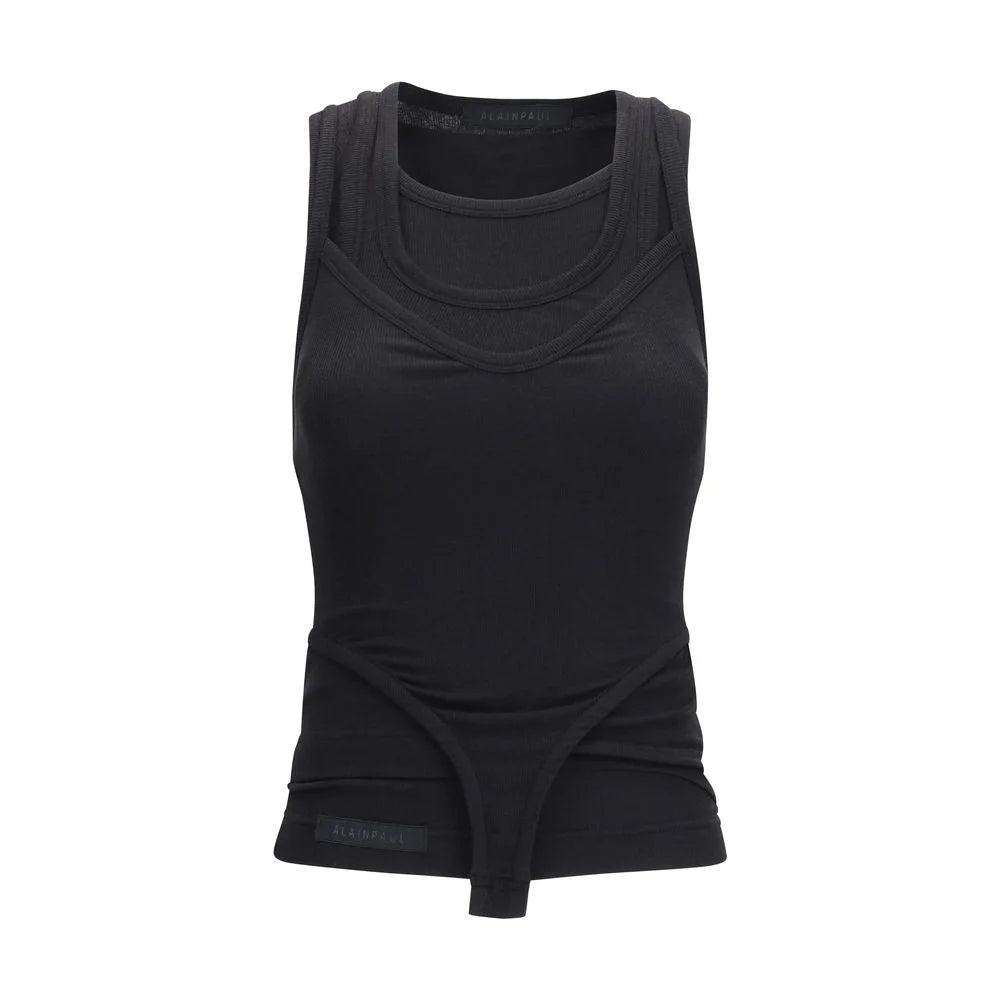 ALAINPAUL Schwarze Tanktops aus Lyocell
