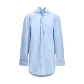 ALAINPAUL Blue Cotton Dress Shirt
