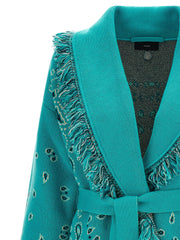 Alanui Blue Cashmere Cardigan