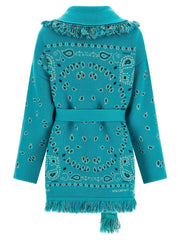 Alanui Blue Cashmere Cardigan