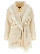 Alanui White Virgin Wool Cardigan - XS