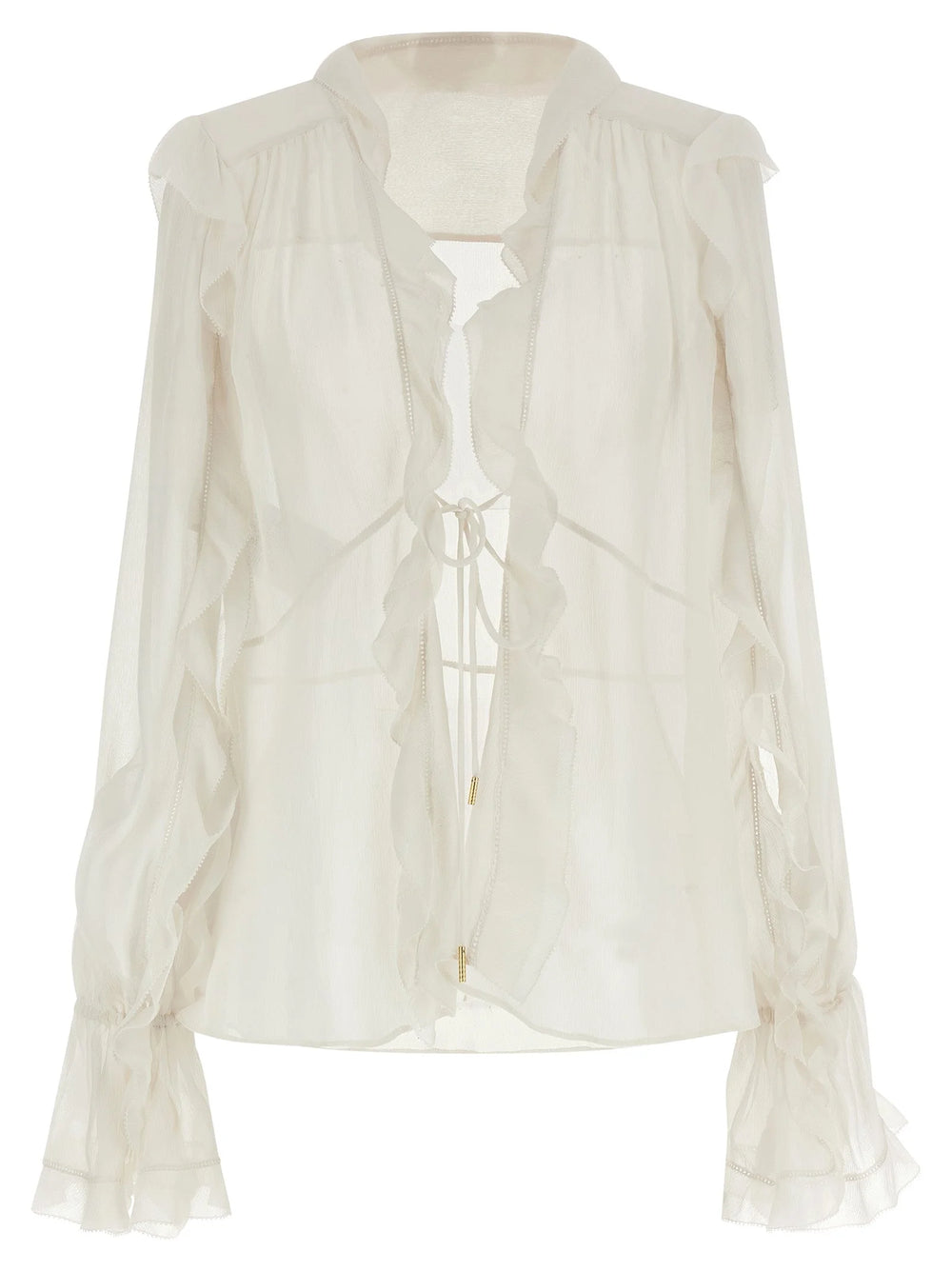 Alberta Ferretti Beige Acetate Blouse