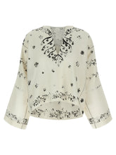 Alberta Ferretti Bicolor Linen Blouse