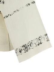Alberta Ferretti Bicolor Linen Blouse