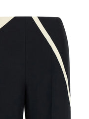 Alberta Ferretti Bicolor Viscose Casual Pants