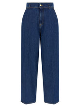 Alberta Ferretti Blue Cotton High-Waisted Jean - IT40