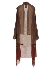 Alberta Ferretti Brown Silk Cardigan - M