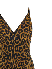 Alberta Ferretti Brown Silk Long Dress