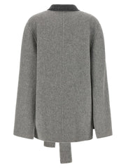 Alberta Ferretti Gray Wool Cardigan