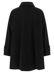 Alberto Biani Black Virgin Wool Coat - IT38