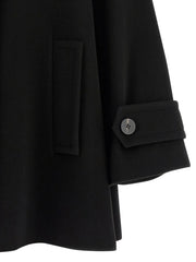 Alberto Biani Black Virgin Wool Coat - IT38