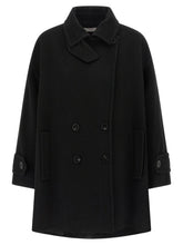 Alberto Biani Black Virgin Wool Coat - IT38