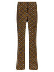 Alberto Biani Brown Silk Flared Pants - IT40