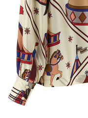 Alberto Biani Multicolor Silk Blouse - IT40