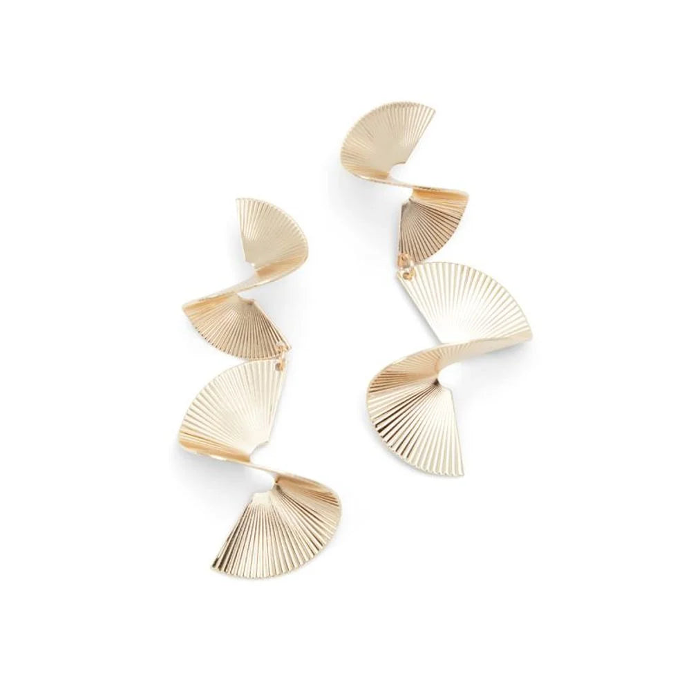 ALDO Gold Elastane Earrings - One Size
