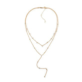 ALDO Gold Elastane Necklace - One Size