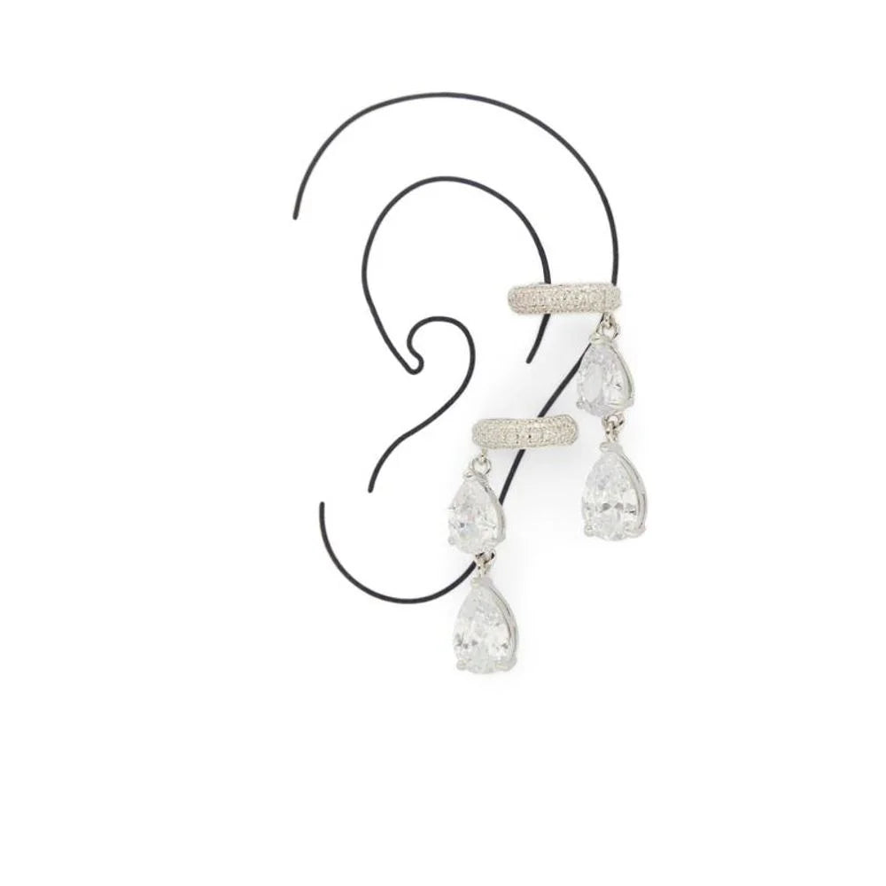 ALDO Silver Elastane Earrings - One Size