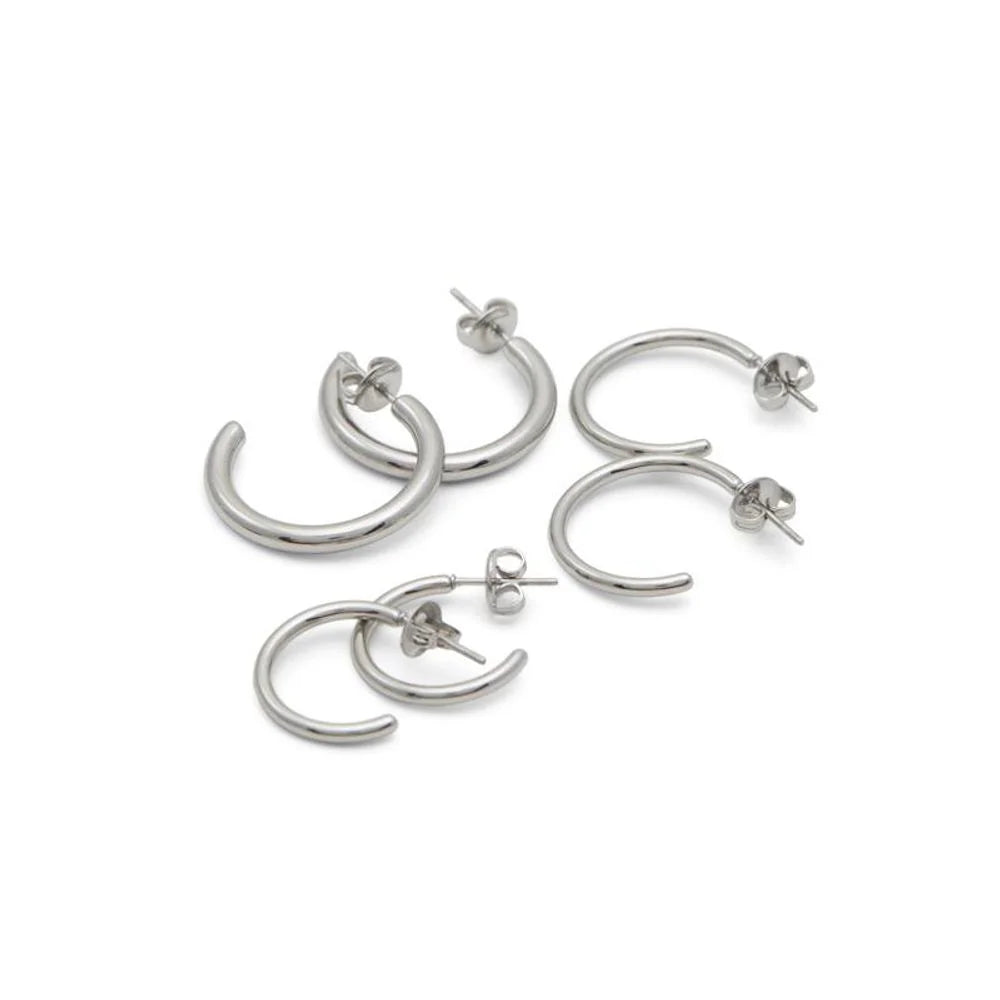 ALDO Silver Elastane Earrings - One Size