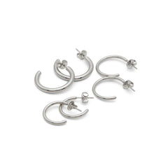 ALDO Silver Elastane Earrings - One Size