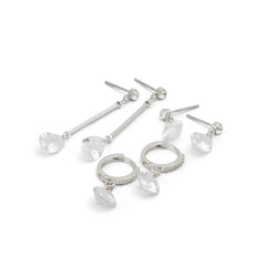 ALDO Silver Elastane Earrings - One Size