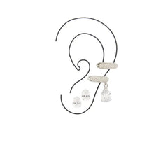 ALDO Silver Elastane Earrings - One Size