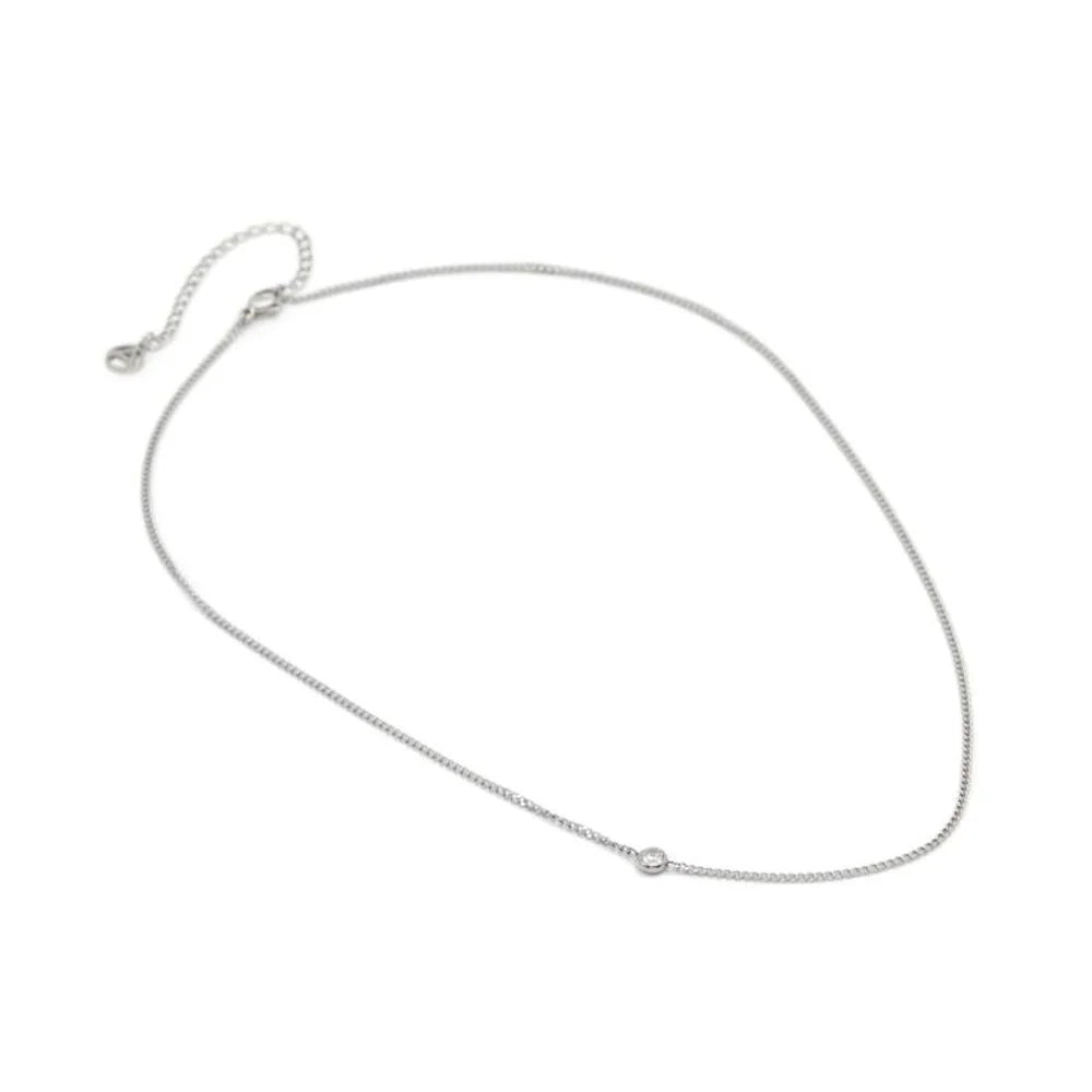 ALDO Silver Elastane Necklace - One Size