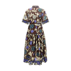 Alemais Braunes Baumwoll-Kleid
