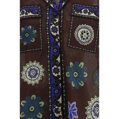 Alemais Brown Ramie Pattern Shirt