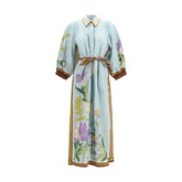 Alemais Multicolor Linen Casual Dress - 12