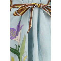 Alemais Multicolor Linen Casual Dress - 8