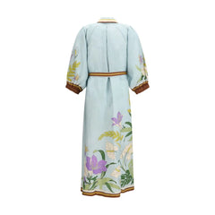 Alemais Multicolor Linen Casual Dress - 8