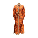 Alemais Orange Silk Casual Dress - 10