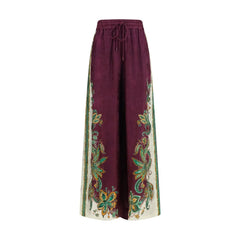 Alemais Purple Viscose Casual Pants
