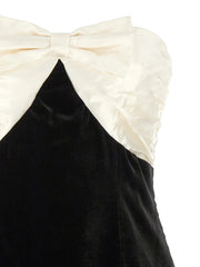 Alessandra Rich Bicolor Silk Short Dress - IT40