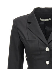 Alessandra Rich Black Wool Blazer - IT42