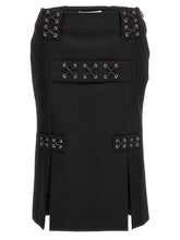 Alessandra Rich Black Wool Midi Skirt - IT38