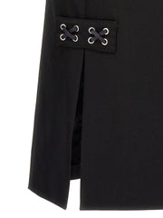 Alessandra Rich Black Wool Midi Skirt - IT38