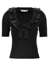 Alessandra Rich Black Wool T-Shirt - IT40