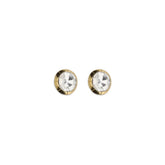 Alessandra Rich Gold Glass Earrings - One Size