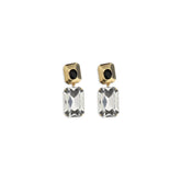 Alessandra Rich Gold Glass Earrings - One Size
