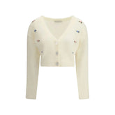 Alessandra Rich Mohair Cardigan with embroidery - IT40 | M