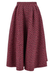 Alessandra Rich Multicolor Polyamide Midi Skirt - IT38