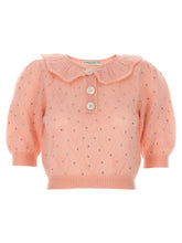 Alessandra Rich Mehrfarbige Woll Strickjacke