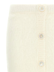 Alessandra Rich White Other Fibres Midi Skirt - IT40