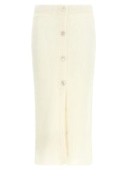 Alessandra Rich White Other Fibres Midi Skirt - IT40