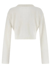 Alessandra Rich White Wool Cardigan