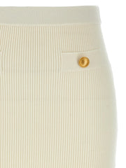 Alessandra Rich White Wool Midi Skirt - IT42