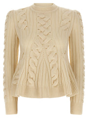 Alexander McQueen Beige Wool Cardigan - S