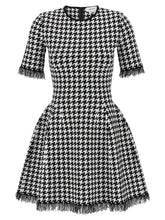 Alexander McQueen Bicolor Viscose Short Dress - S